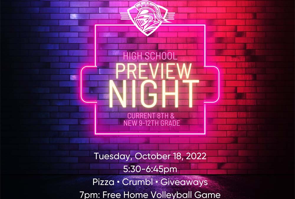 HS Preview Night Oct. 18
